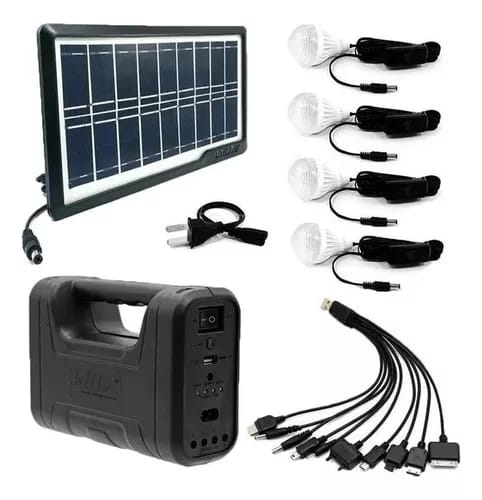 Kit Panel Solar Sin Radio x 4 Bombillos