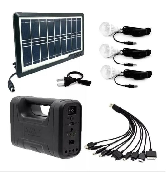 Kit Panel Solar Sin Radio x 3 Bombillos